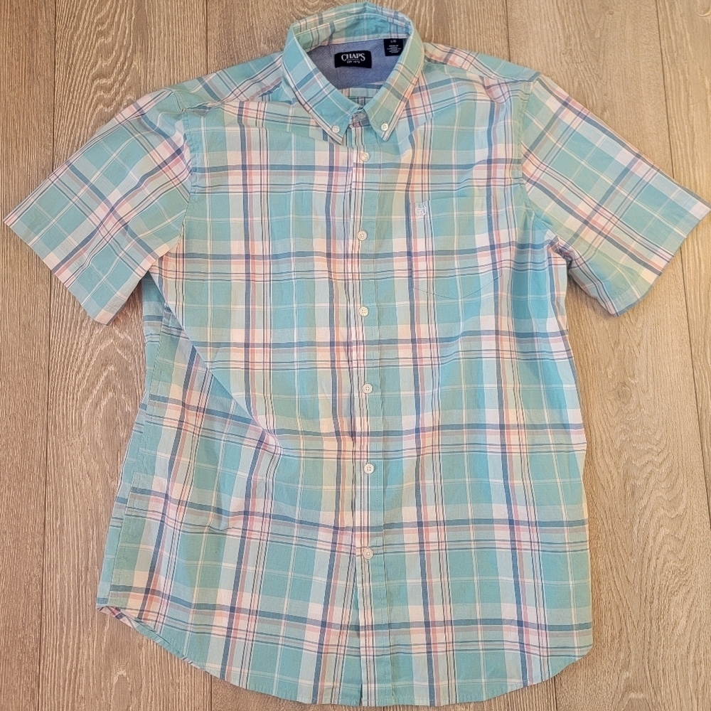 Chaps Button Down Shortsleeve
